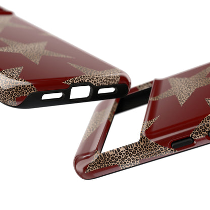 Leopard Star Luxe - Burgundy Edition | Aesthetic Coquette Phone Case for iPhone & Galaxy - JGUS