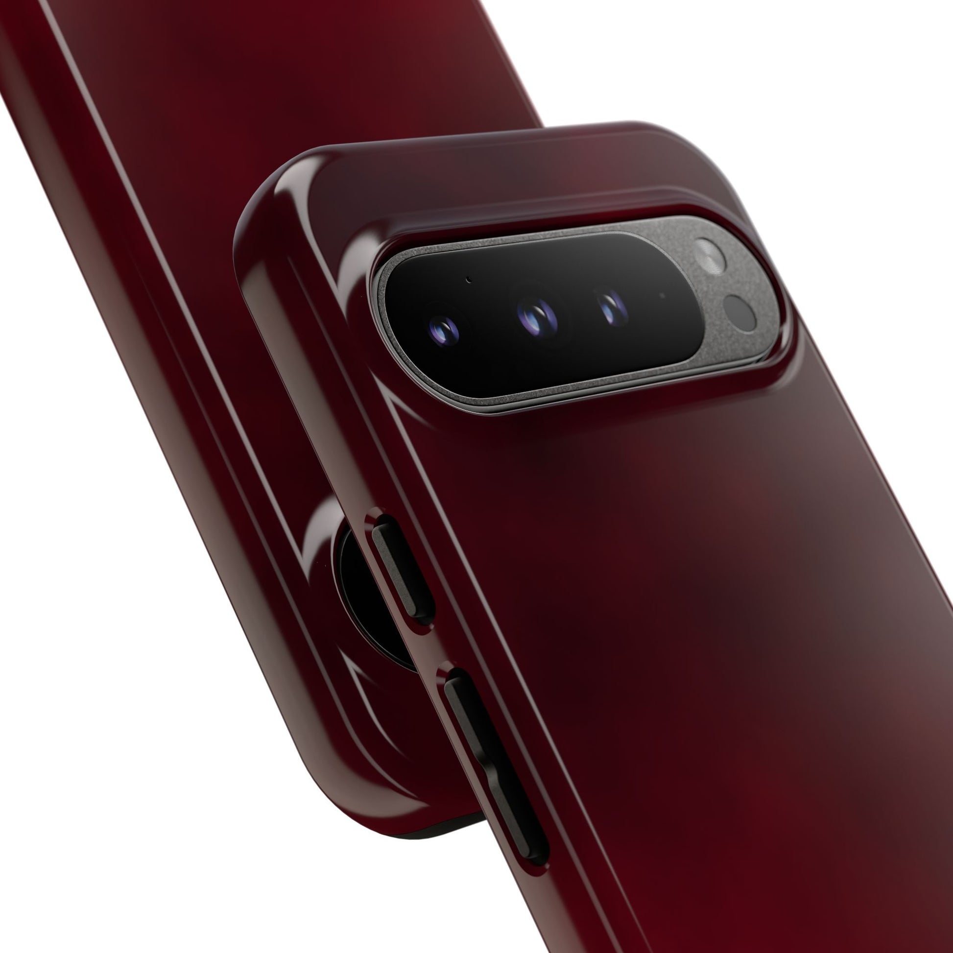 Vintage Burgundy Cherry Phone Case – Elegant Floral Design for iPhone 17 & Samsung Galaxy | Tough Protective Cover - JGUS