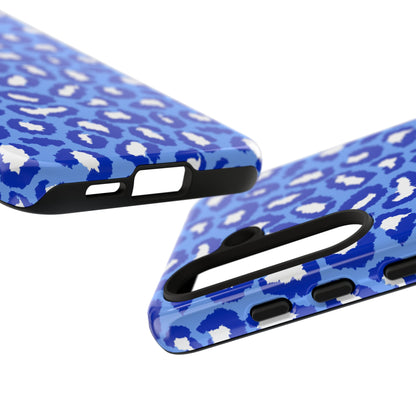 Leopard Vibes - Blue Edition Phone Case for iPhone & Samsung - Stylish & Durable Animal Print Case - JGUS