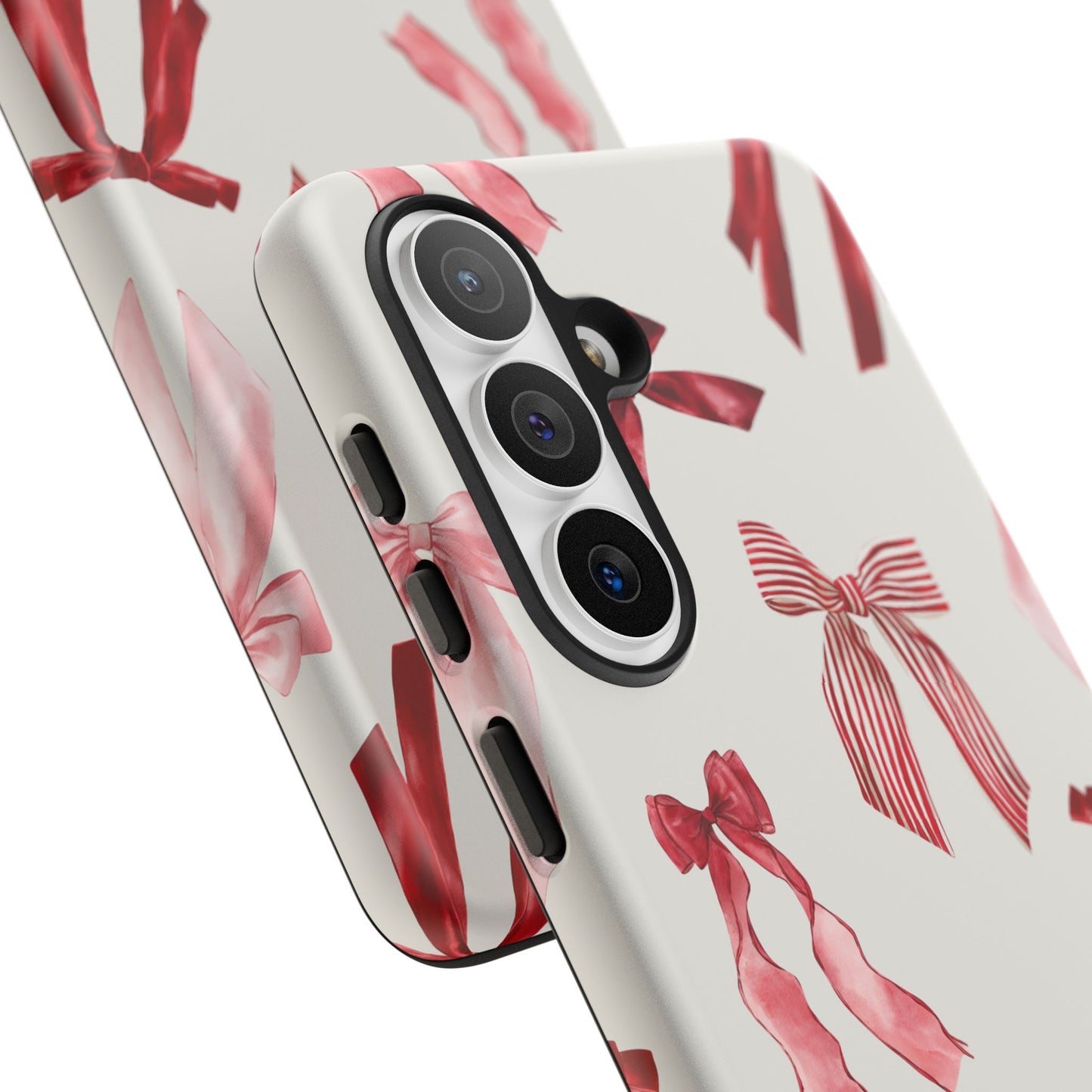 Burgundy Chic Bow Design Phone Case - JGUS