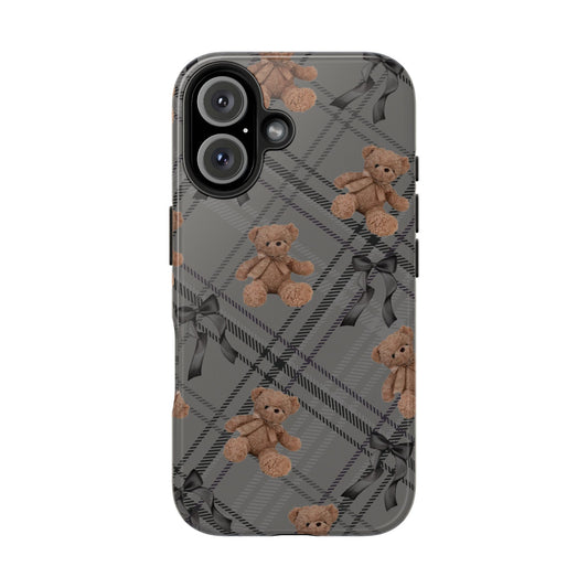 Cute Bows & Bears Phone Case – Customizable, Dual-Layer Protection for iPhone & Samsung