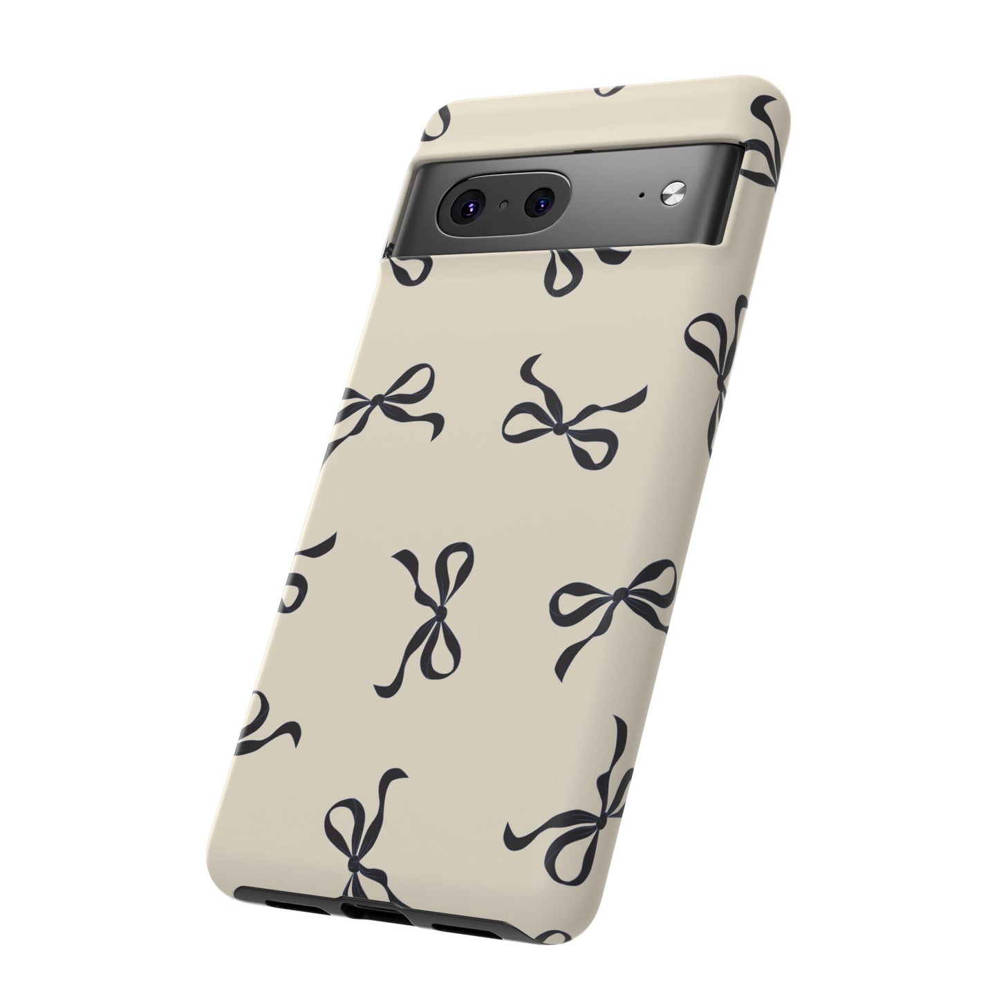 Beige and Black Bow Phone Case - JGUS