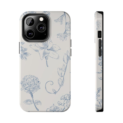 Jasmine Sketch Phone Case – Artistic Design, Slim, Durable & MagSafe Compatible