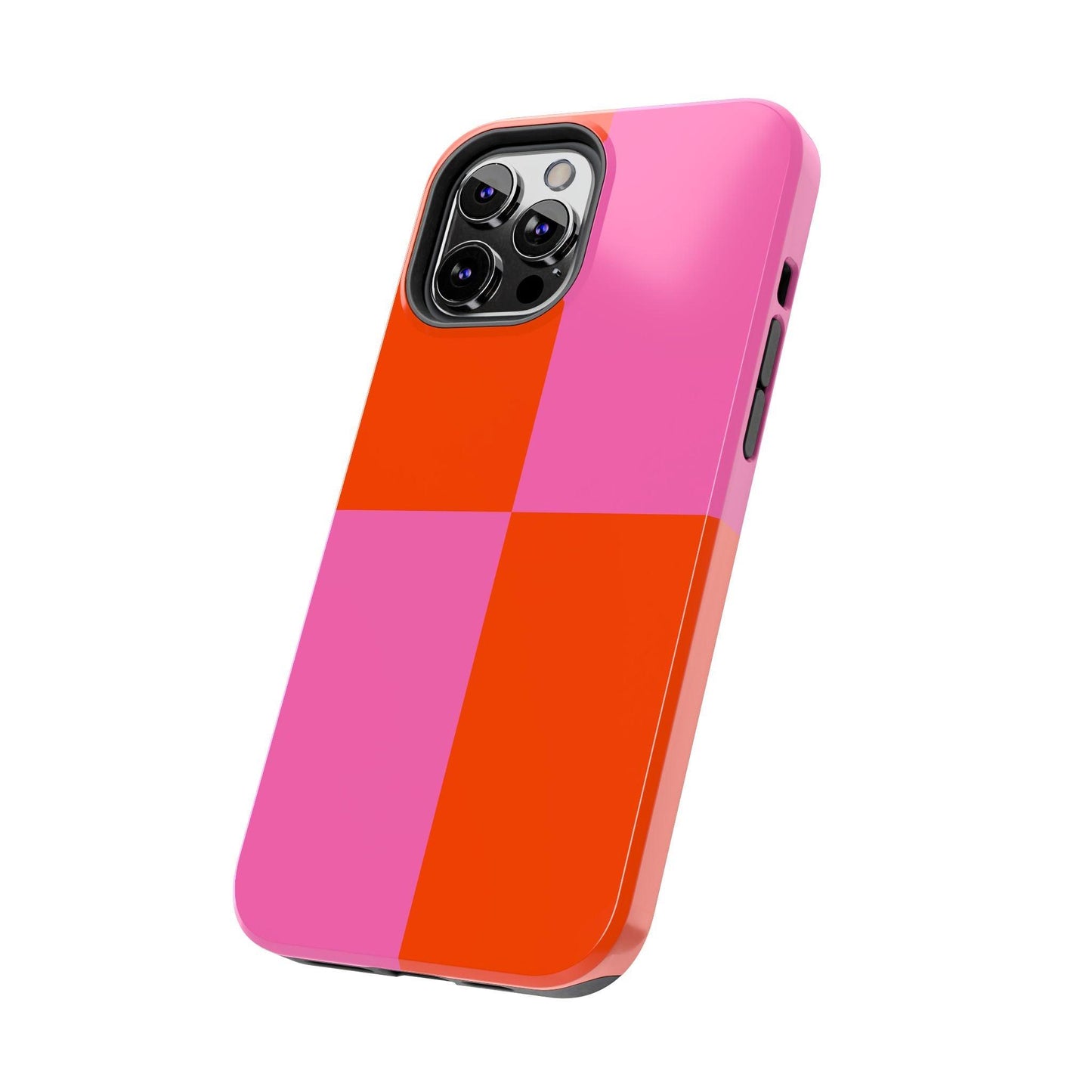 Plaid Sunset Orange & Pink Phone Case - JGUS