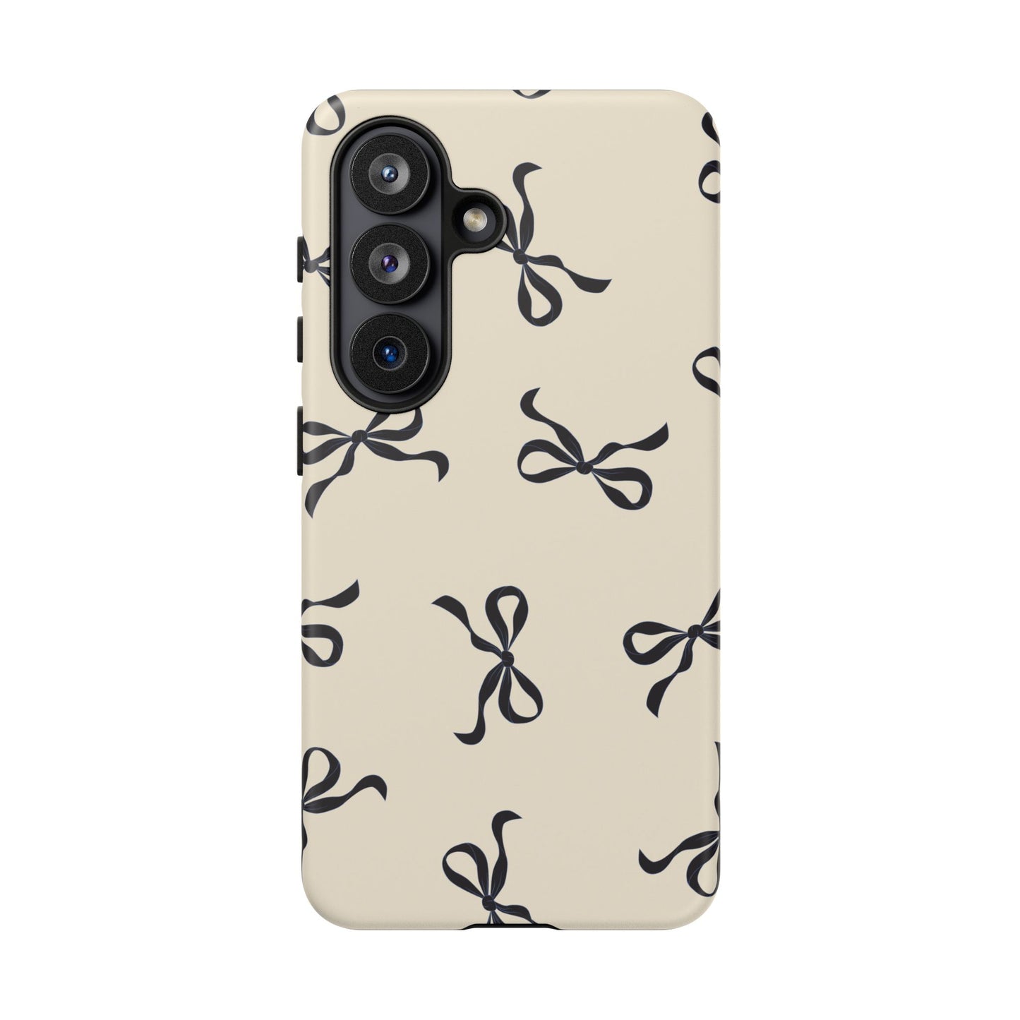 Beige and Black Bow Phone Case - JGUS