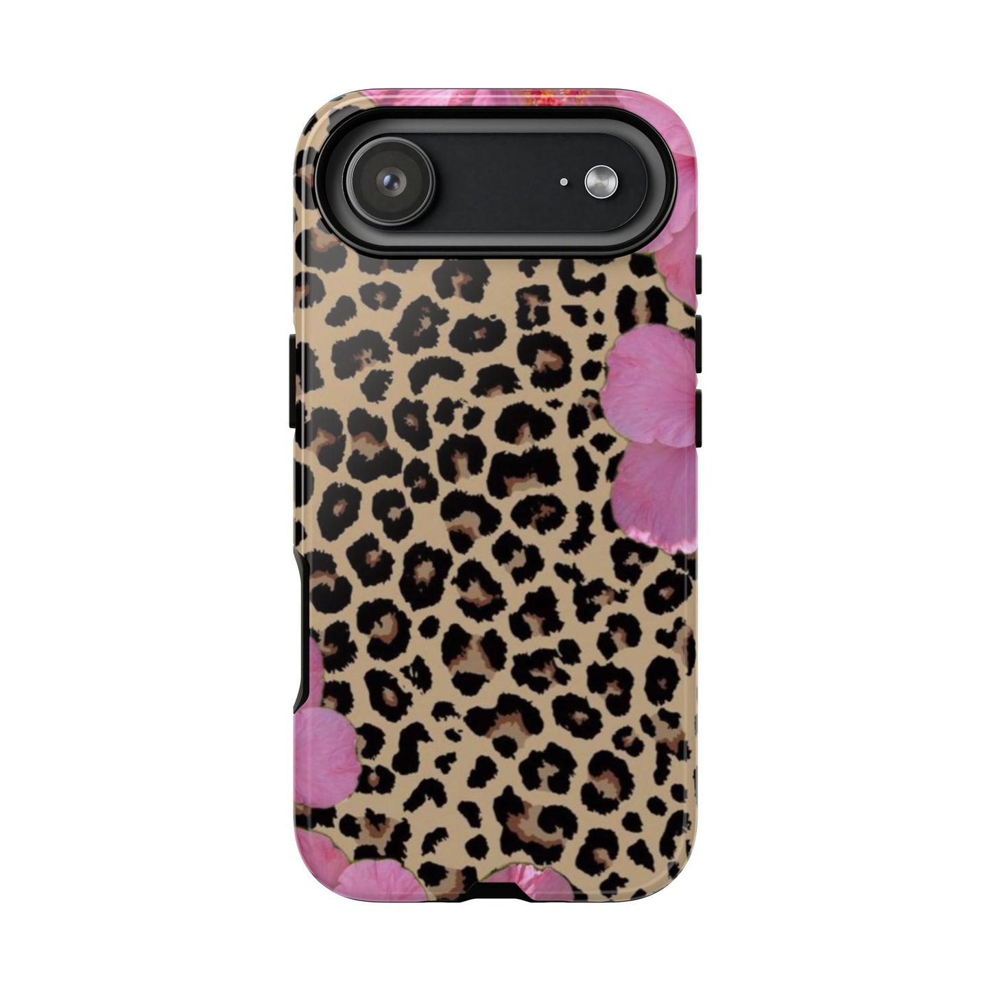 Leopard Bloom Pink Floral Phone Case – Trendy Animal Print Case for iPhone & Samsung