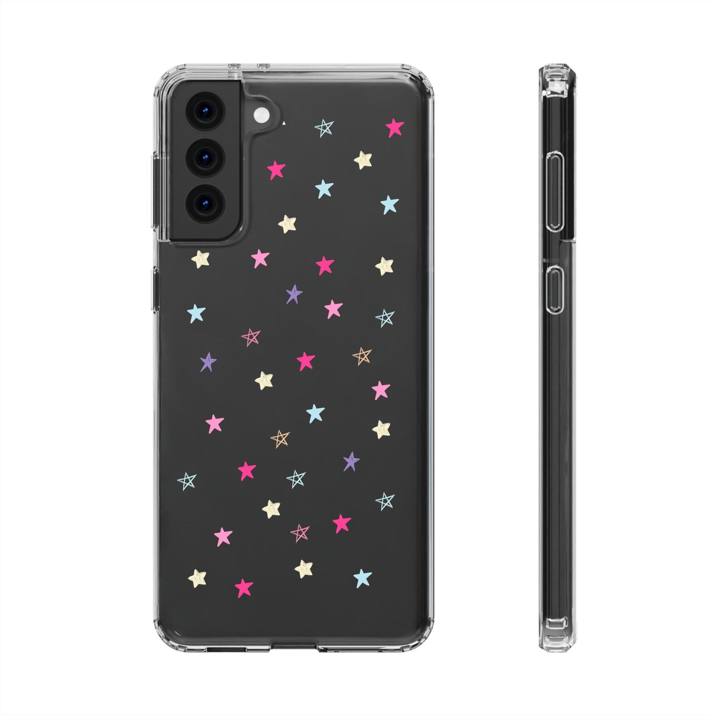 Star Pattern Clear Phone Case