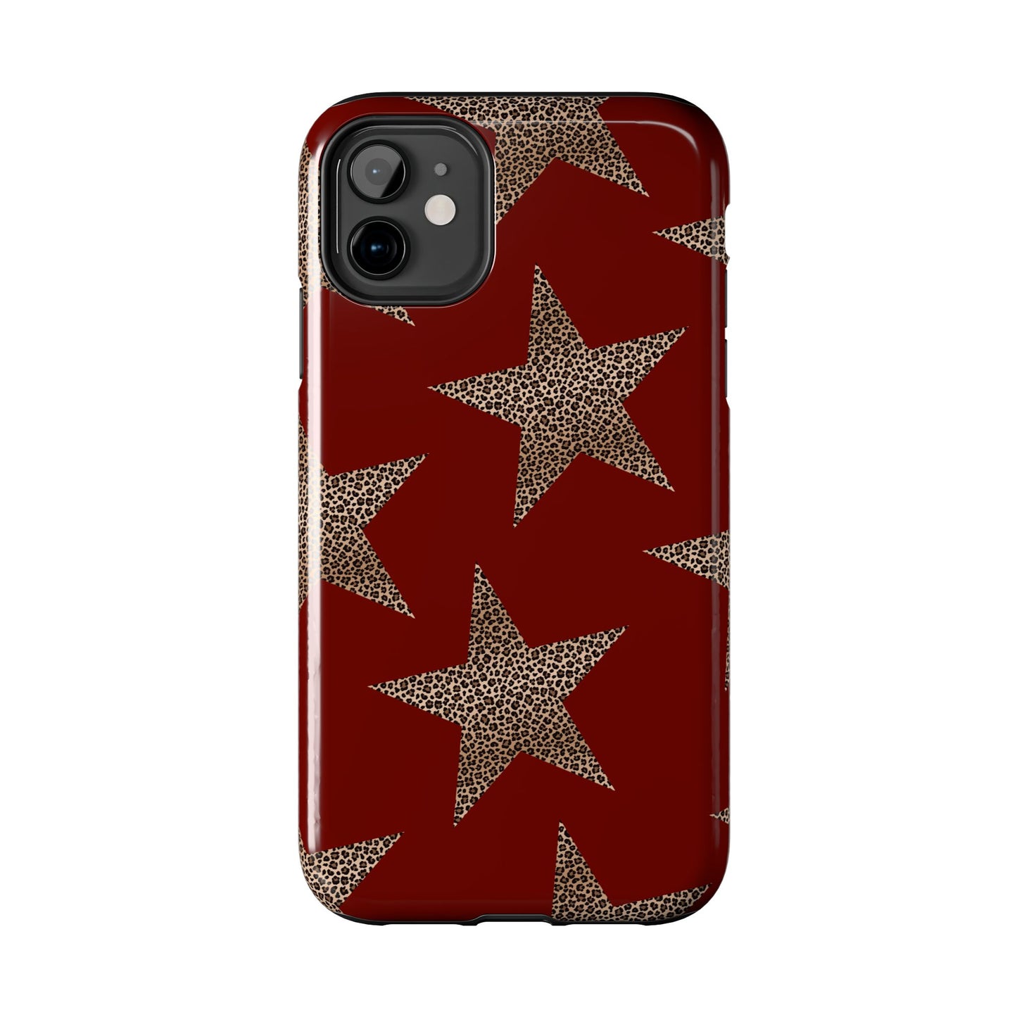 Leopard Star Luxe - Burgundy Edition | Aesthetic Coquette Phone Case for iPhone & Galaxy