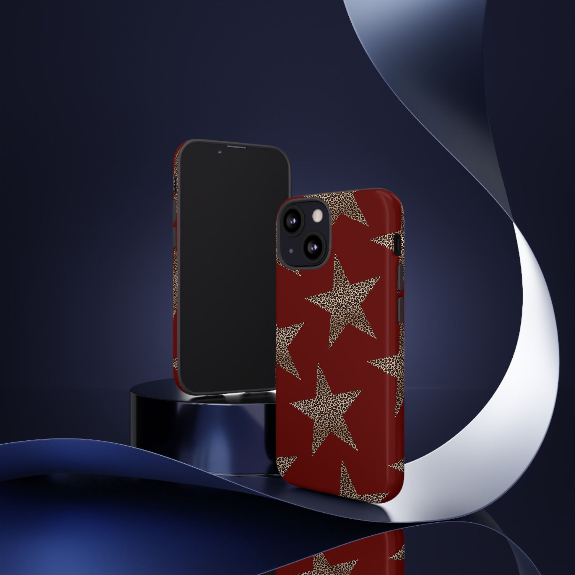 Leopard Star Luxe - Burgundy Edition | Aesthetic Coquette Phone Case for iPhone & Galaxy - JGUS