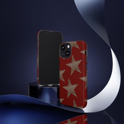 Leopard Star Luxe - Burgundy Edition | Aesthetic Coquette Phone Case for iPhone & Galaxy - JGUS