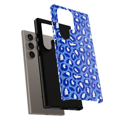 Leopard Vibes - Blue Edition Phone Case for iPhone & Samsung - Stylish & Durable Animal Print Case - JGUS