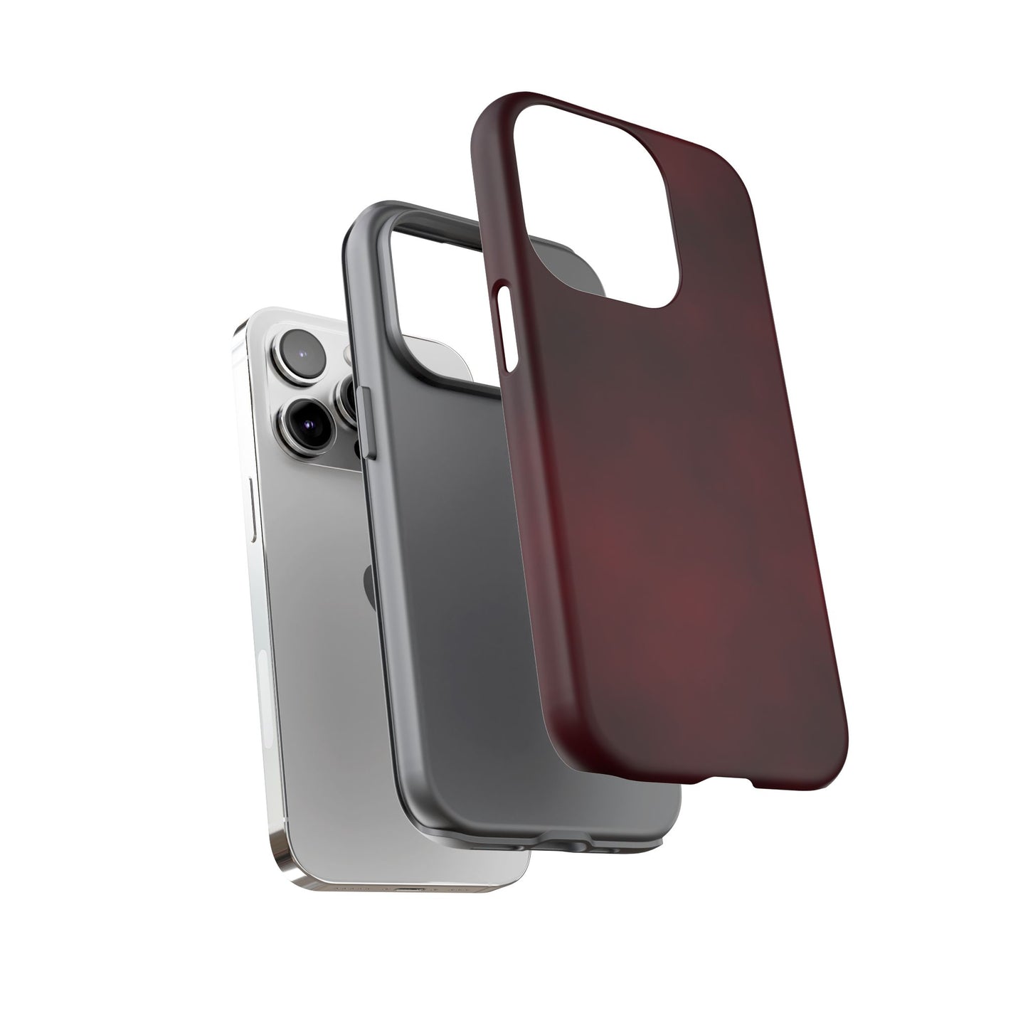 Vintage Burgundy Cherry Phone Case – Elegant Floral Design for iPhone 17 & Samsung Galaxy | Tough Protective Cover - JGUS
