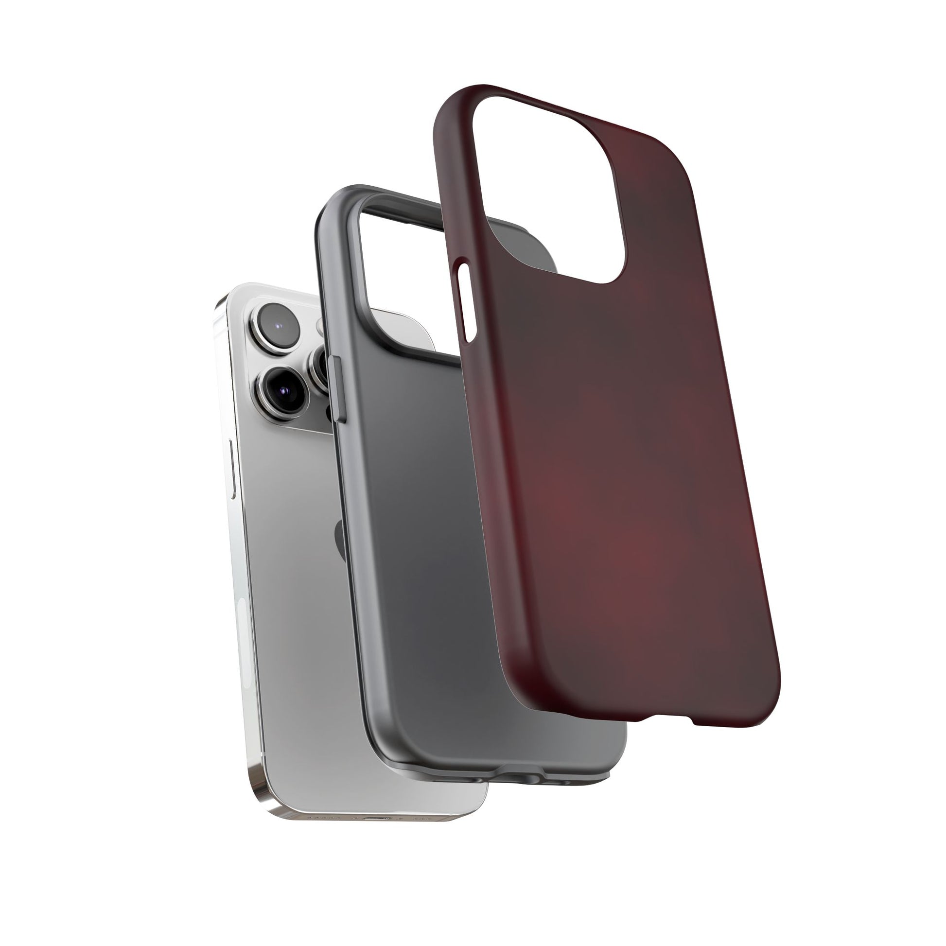 Vintage Burgundy Cherry Phone Case – Elegant Floral Design for iPhone 17 & Samsung Galaxy | Tough Protective Cover - JGUS