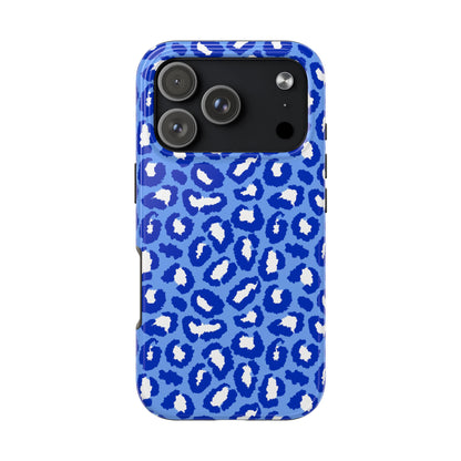 Leopard Vibes - Blue Edition Phone Case for iPhone & Samsung - Stylish & Durable Animal Print Case