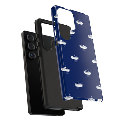 Blue Boat Phone Case – Calm Ocean Pattern for iPhone & Samsung, Durable & Stylish Protection - JGUS