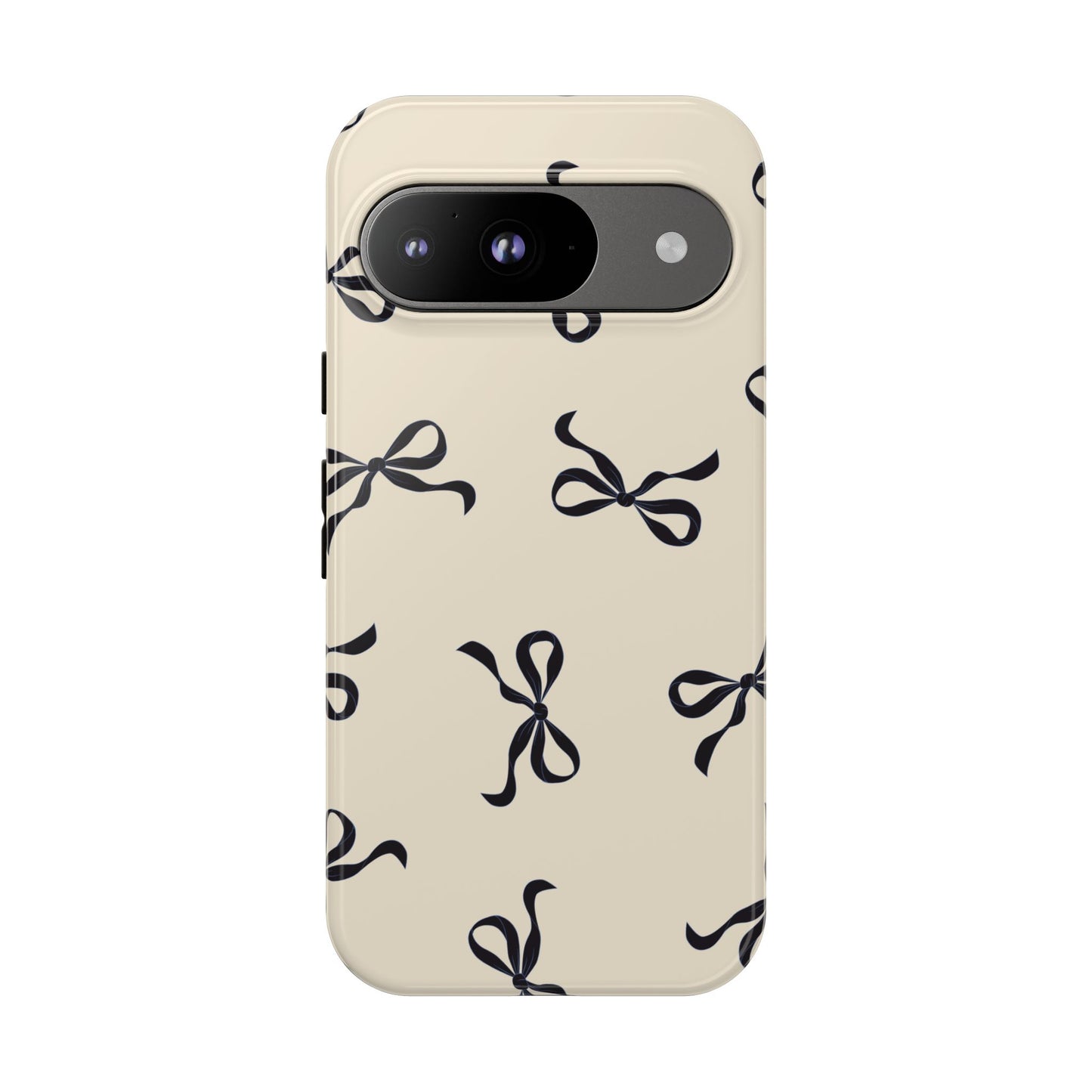 Beige and Black Bow Phone Case - JGUS