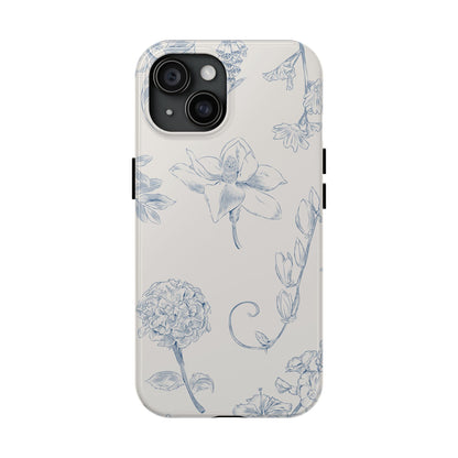 Jasmine Sketch Phone Case – Artistic Design, Slim, Durable & MagSafe Compatible