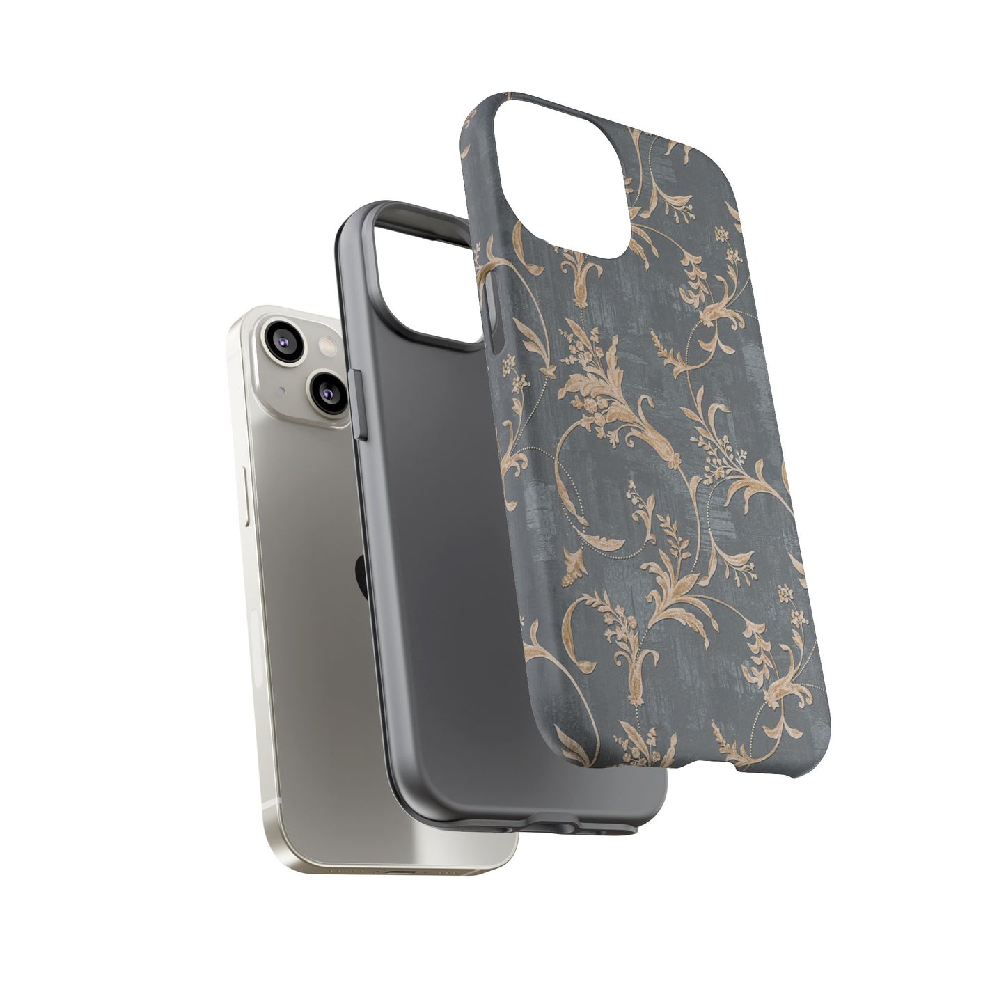Old-Fashioned Flower Phone Case – Aesthetic Protective Cover for iPhone & Samsung - JGUS