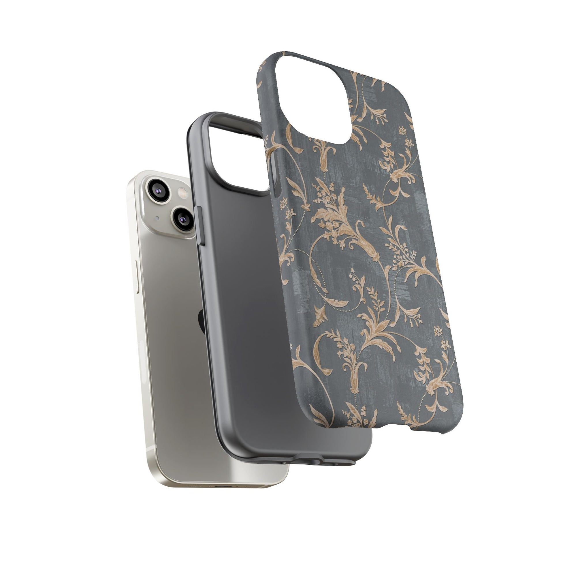 Old-Fashioned Flower Phone Case – Aesthetic Protective Cover for iPhone & Samsung - JGUS