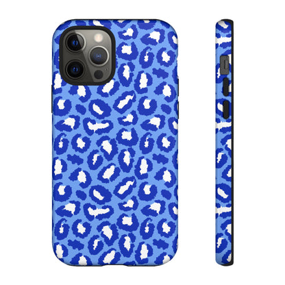 Leopard Vibes - Blue Edition Phone Case for iPhone & Samsung - Stylish & Durable Animal Print Case - JGUS
