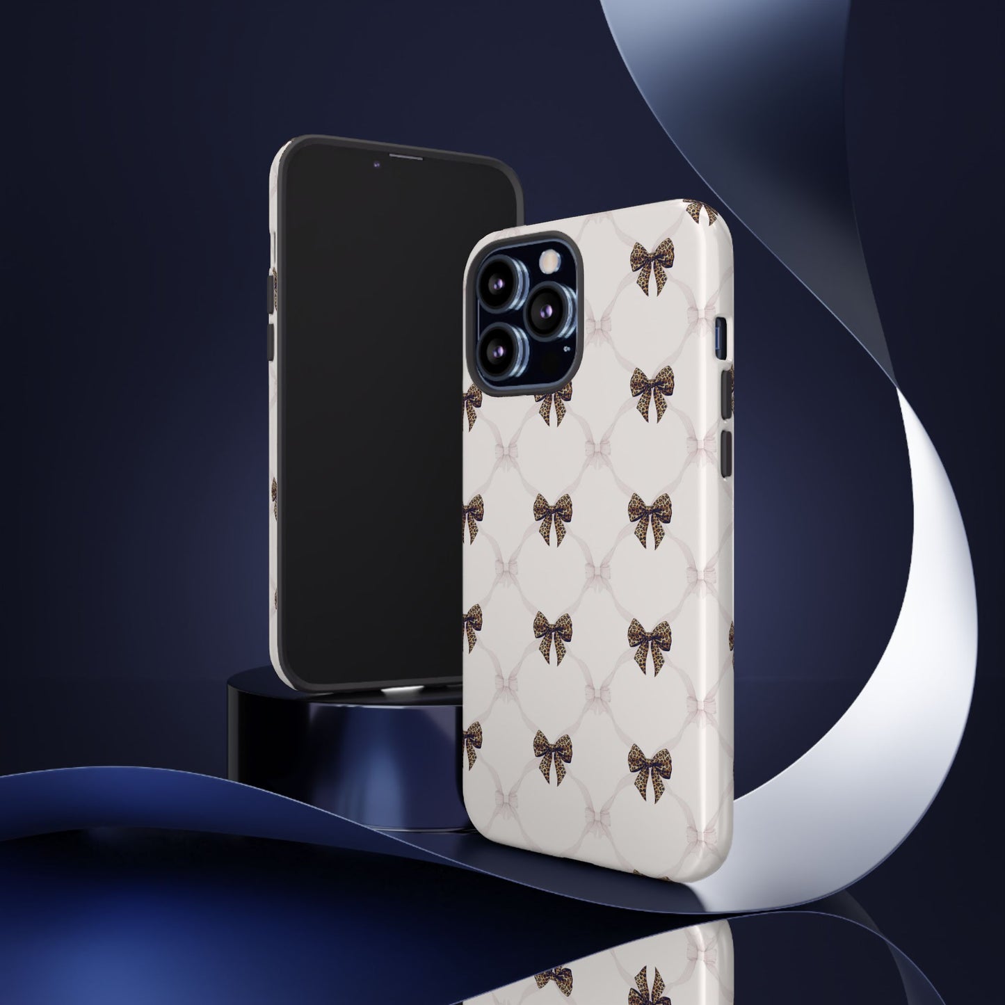 Chic Bow Pattern Phone Case | Elegant Clear Protective Case | Stylish iPhone & Samsung Cover - JGUS
