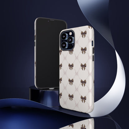 Chic Bow Pattern Phone Case | Elegant Clear Protective Case | Stylish iPhone & Samsung Cover - JGUS