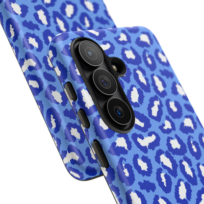 Leopard Vibes - Blue Edition Phone Case for iPhone & Samsung - Stylish & Durable Animal Print Case - JGUS