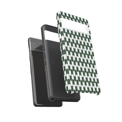 Green Harmony Geometric Phone Case – Durable, Slim, and MagSafe Compatible - JGUS