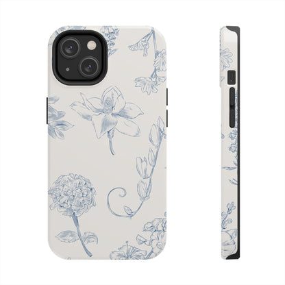 Jasmine Sketch Phone Case – Artistic Design, Slim, Durable & MagSafe Compatible