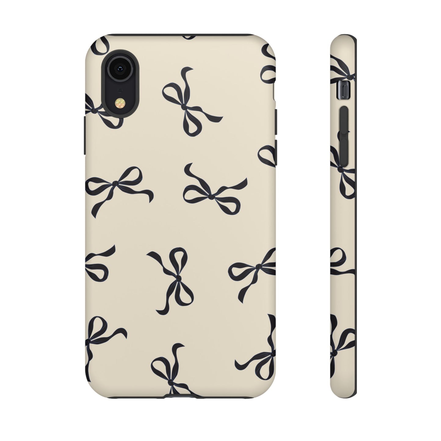 Beige and Black Bow Phone Case - JGUS