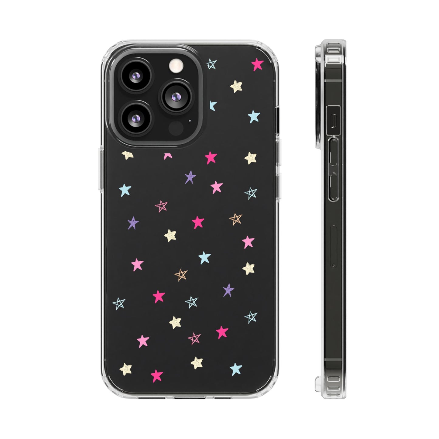 Star Pattern Clear Phone Case