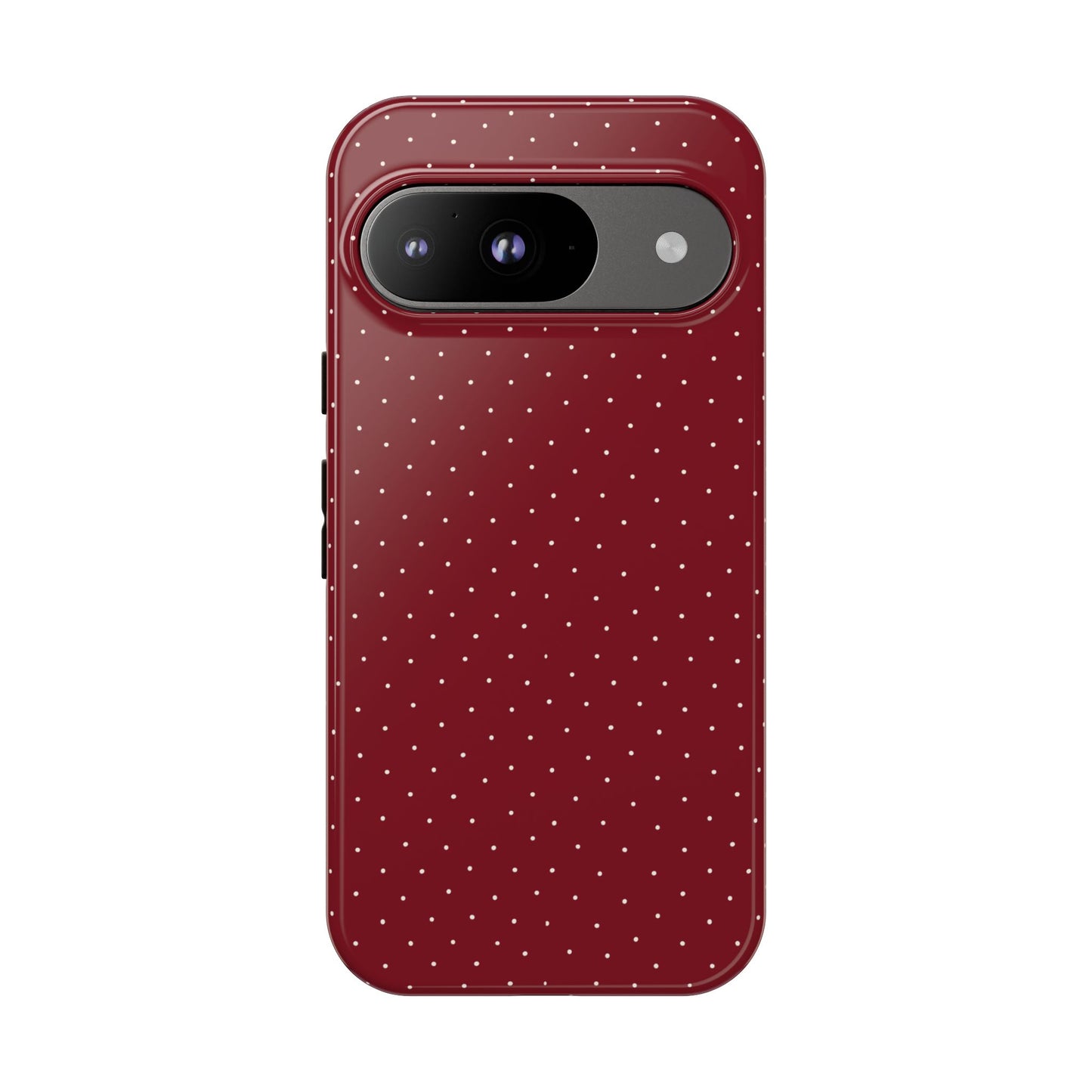 Burgundy  & White Dots Case - JGUS