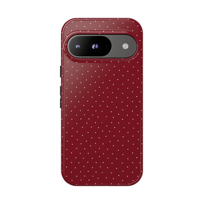 Burgundy  & White Dots Case - JGUS