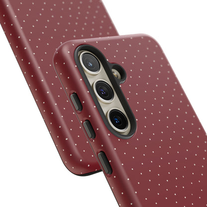 Burgundy  & White Dots Case - JGUS