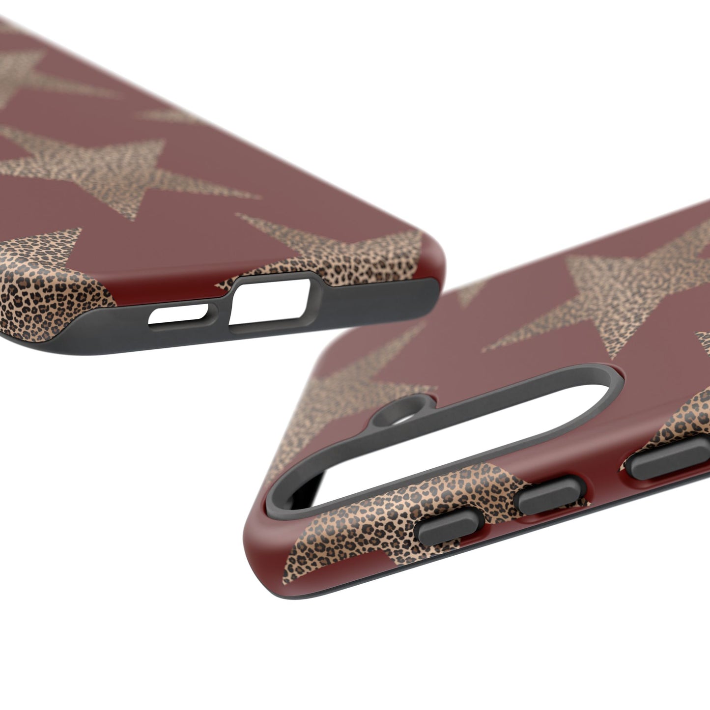 Leopard Star Luxe - Burgundy Edition | Aesthetic Coquette Phone Case for iPhone & Galaxy - JGUS