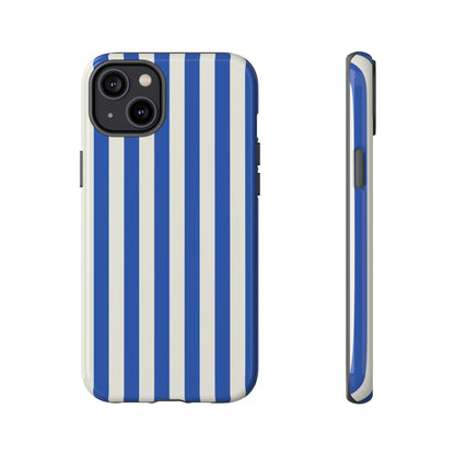 Title: Blue & White Stripe Phone Case – Classic Nautical Pattern for iPhone & Samsung - JGUS