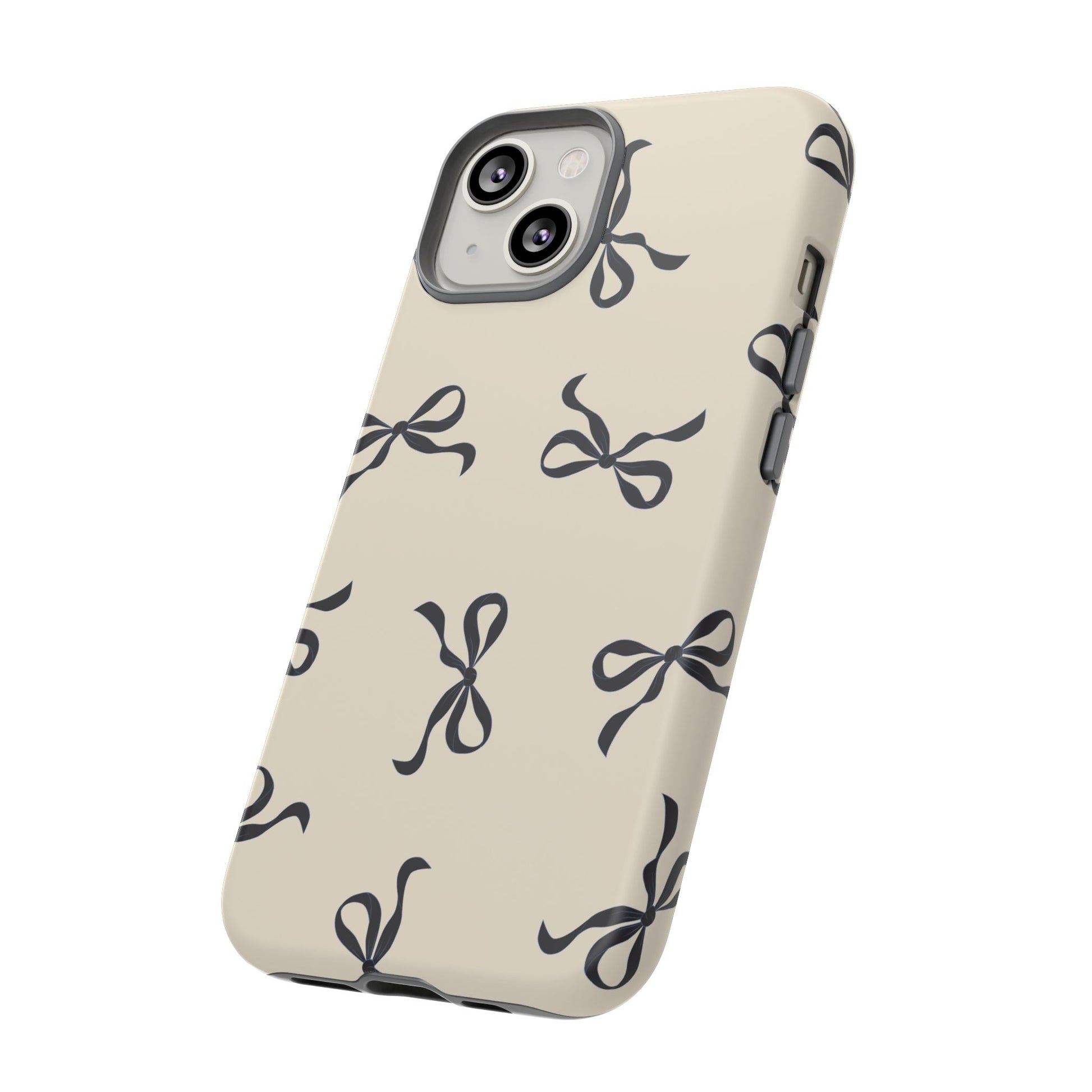 Beige and Black Bow Phone Case - JGUS