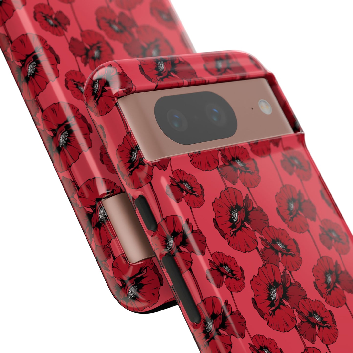 Red Poppy Phone Case for iPhone, Samsung & Google Pixel – Bold Floral Statement Aesthetic - JGUS