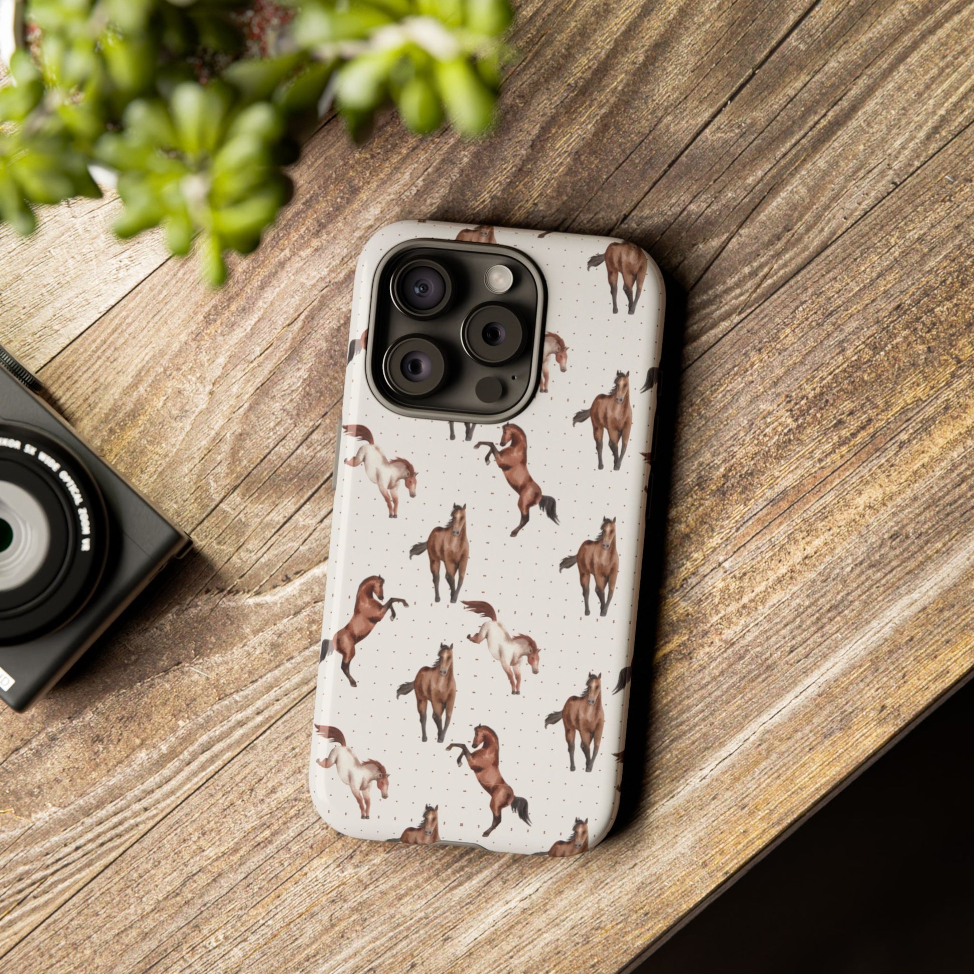 Wild Mustang Horse Pattern Phone Case – Stylish, Protective & Eco-Friendly - JGUS