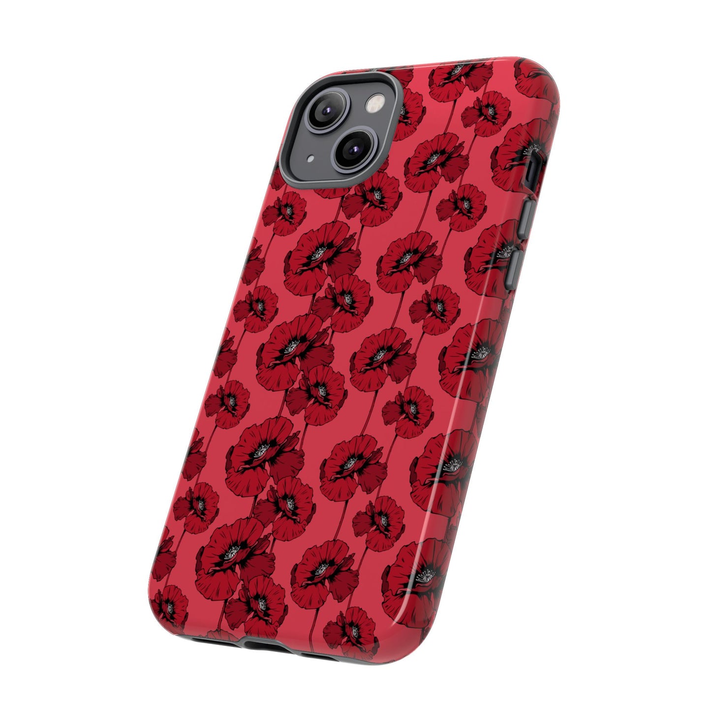 Red Poppy Phone Case for iPhone, Samsung & Google Pixel – Bold Floral Statement Aesthetic - JGUS