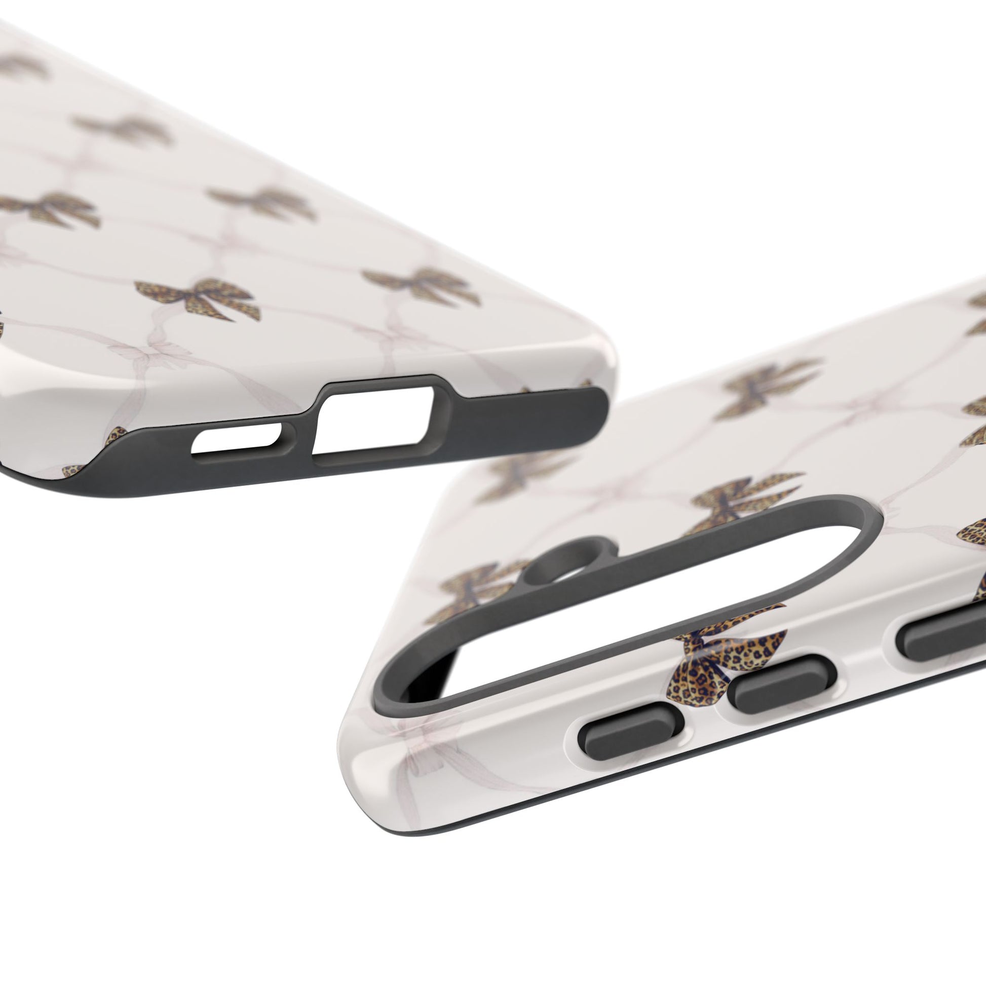 Chic Bow Pattern Phone Case | Elegant Clear Protective Case | Stylish iPhone & Samsung Cover - JGUS