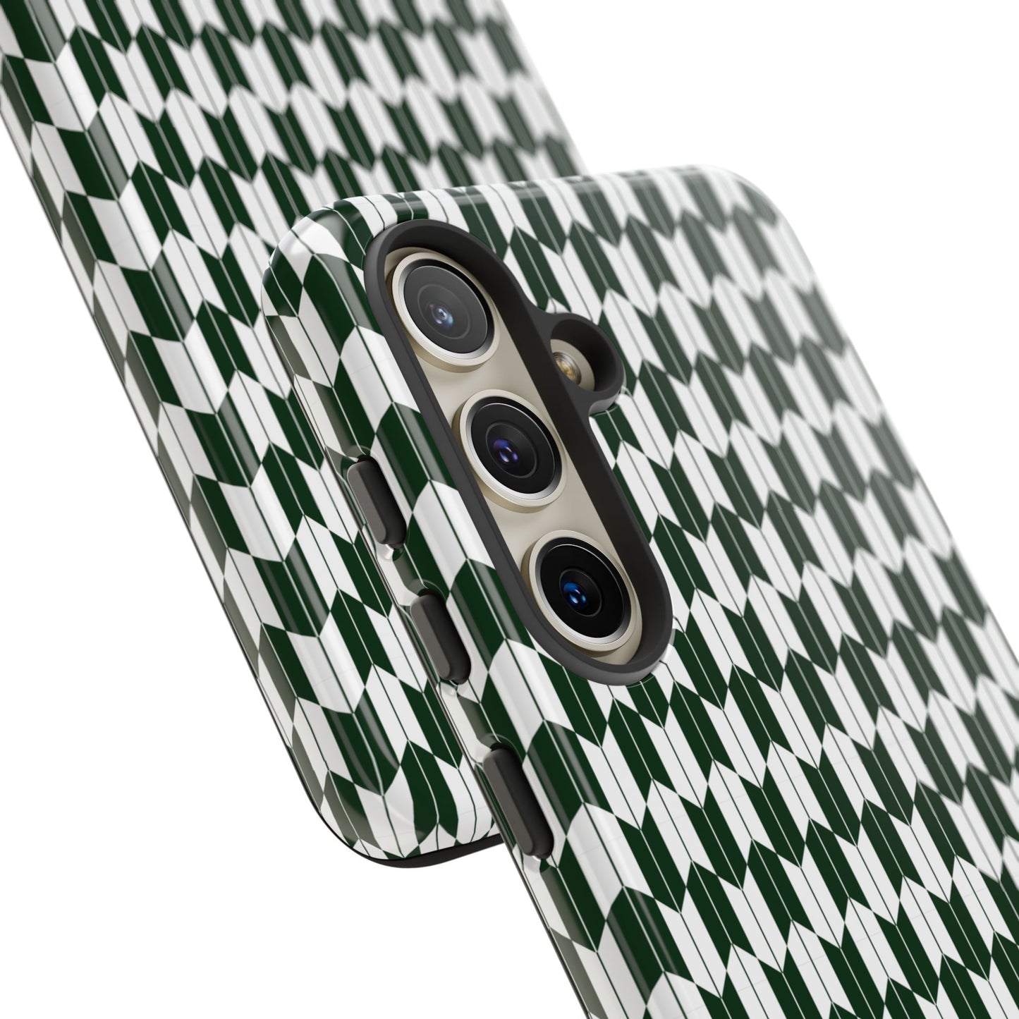 Green Harmony Geometric Phone Case – Durable, Slim, and MagSafe Compatible - JGUS
