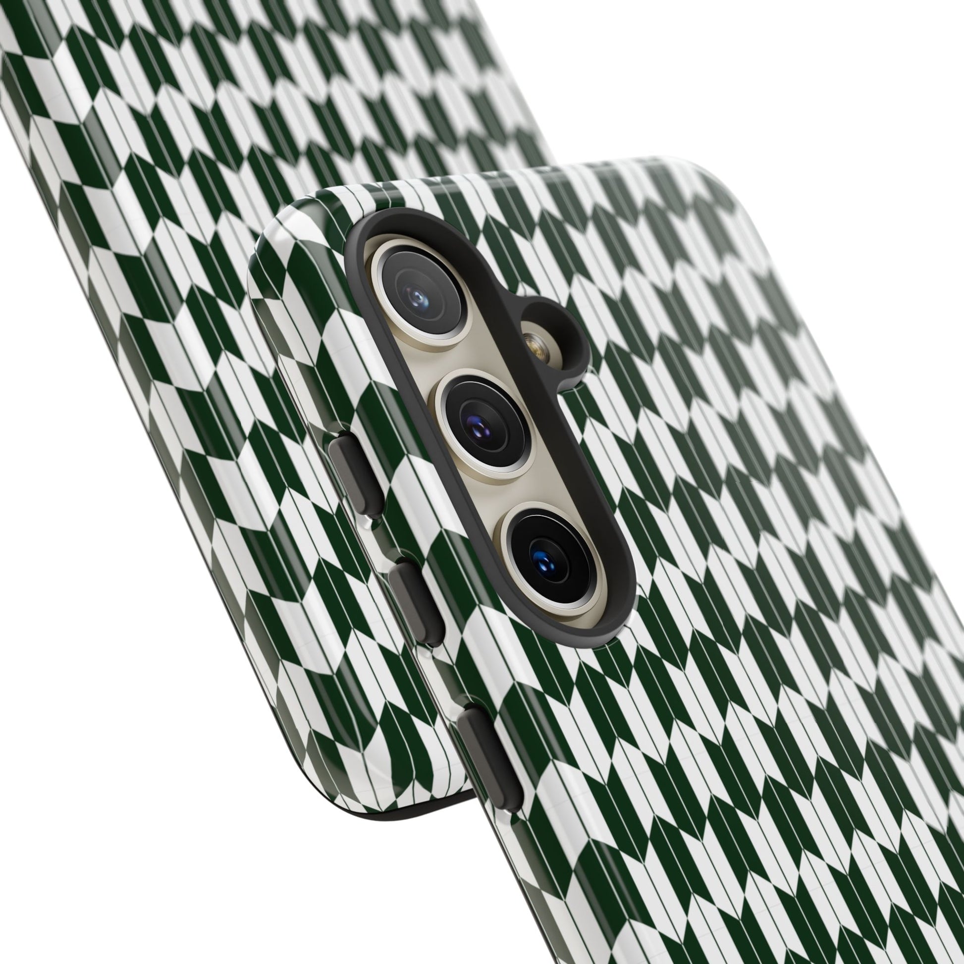 Green Harmony Geometric Phone Case – Durable, Slim, and MagSafe Compatible - JGUS