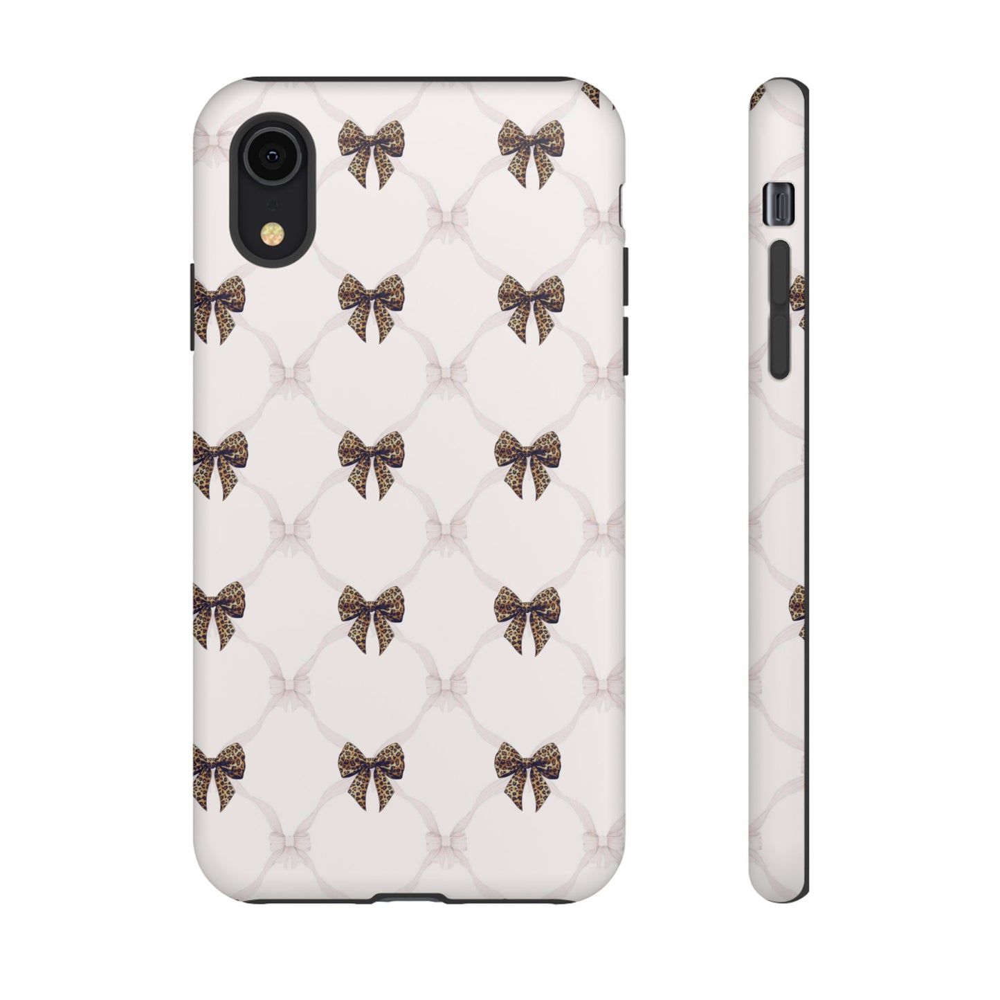 Chic Bow Pattern Phone Case | Elegant Clear Protective Case | Stylish iPhone & Samsung Cover - JGUS