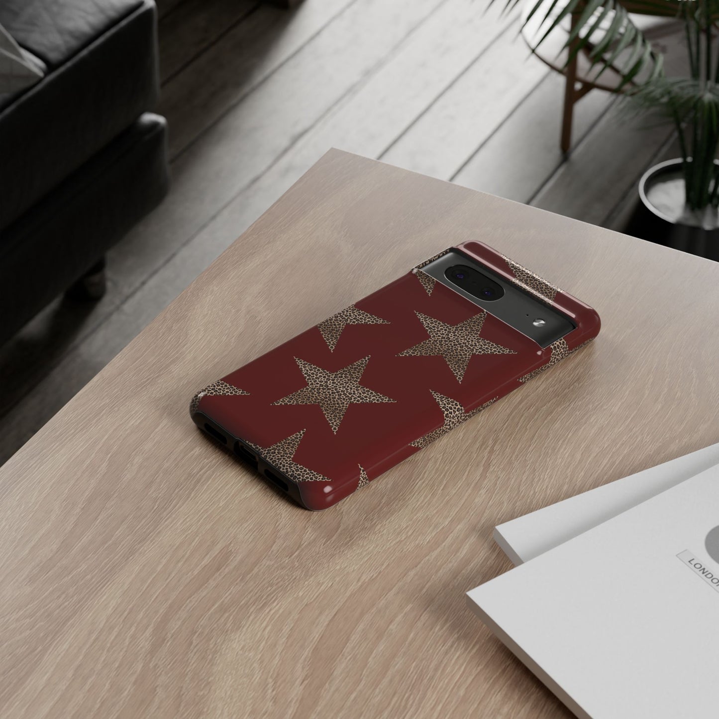 Leopard Star Luxe - Burgundy Edition | Aesthetic Coquette Phone Case for iPhone & Galaxy - JGUS