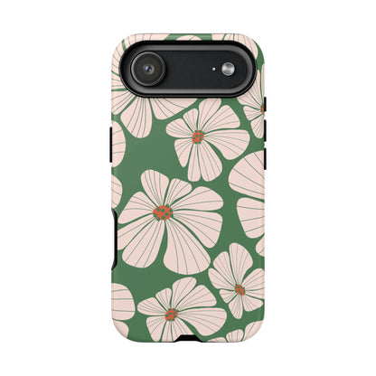 Retro Floral Abstract Phone Case – Vintage 70s & 80s Aesthetic for iPhone & Samsung - JGUS