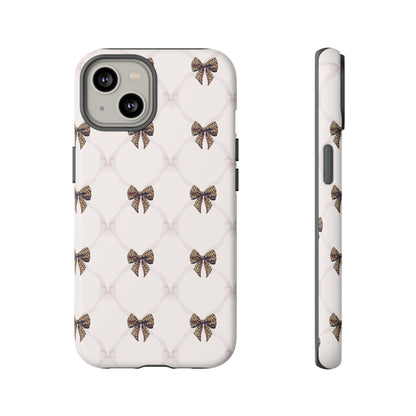 Chic Bow Pattern Phone Case | Elegant Clear Protective Case | Stylish iPhone & Samsung Cover - JGUS