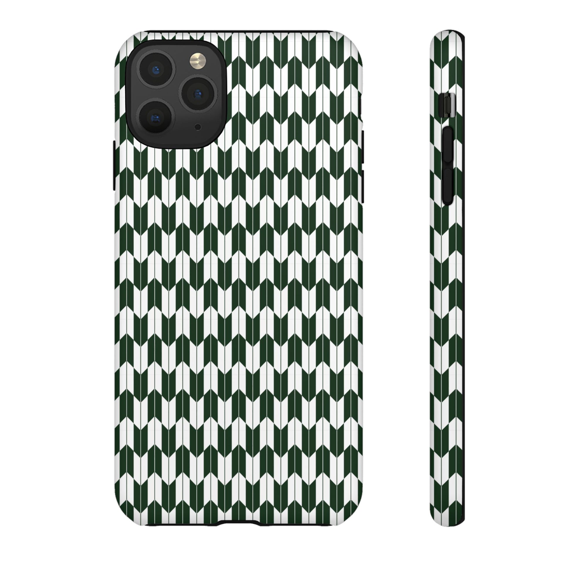 Green Harmony Geometric Phone Case – Durable, Slim, and MagSafe Compatible - JGUS