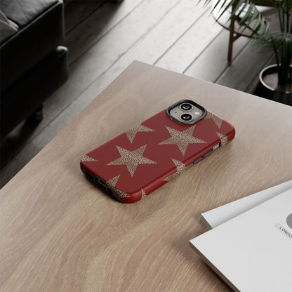 Leopard Star Luxe - Burgundy Edition | Aesthetic Coquette Phone Case for iPhone & Galaxy - JGUS