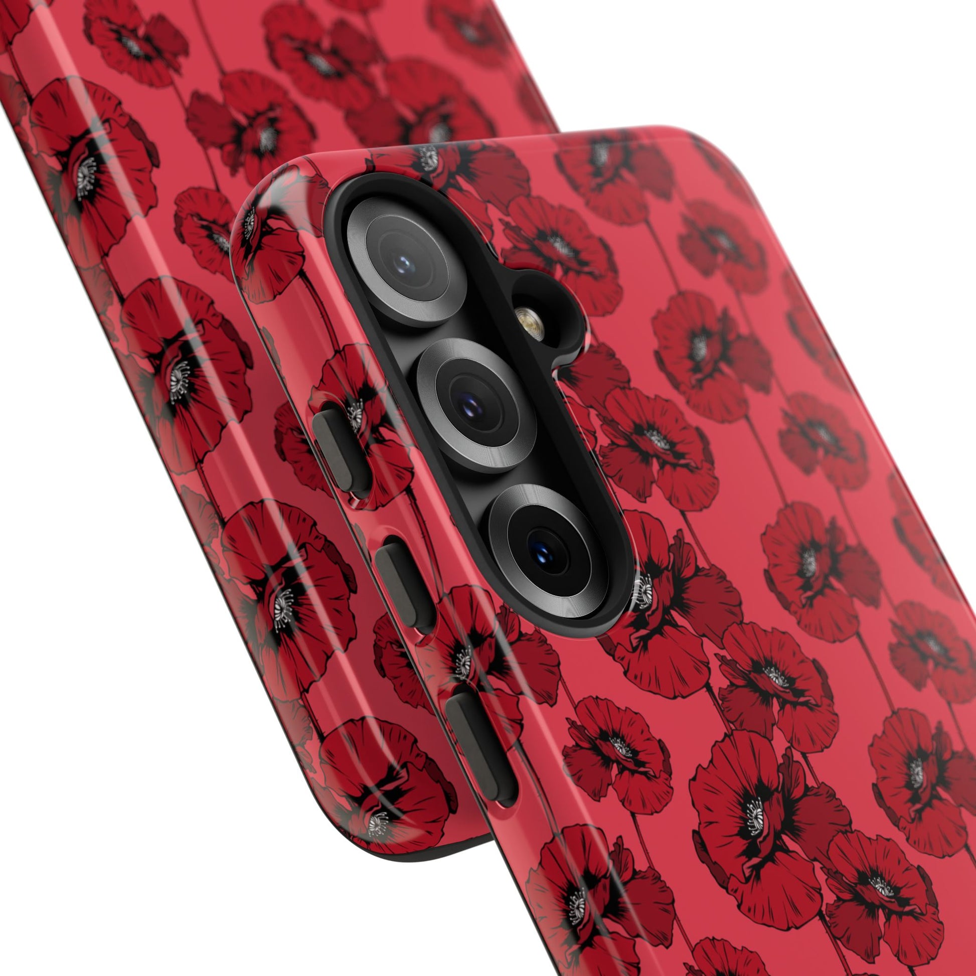 Red Poppy Phone Case for iPhone, Samsung & Google Pixel – Bold Floral Statement Aesthetic - JGUS